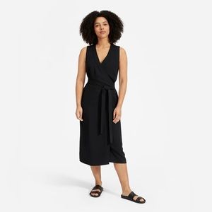 Everlane The Japanese GoWeave Sleeveless Wrap Dress